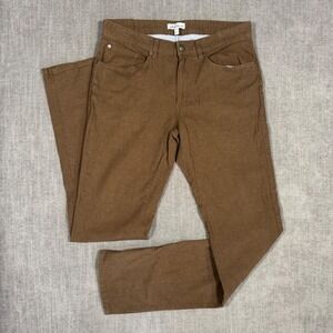 Peter Millar Cotton Flannel 5 Pocket Golf Pants Scotch Brown Mens 30x32 $158